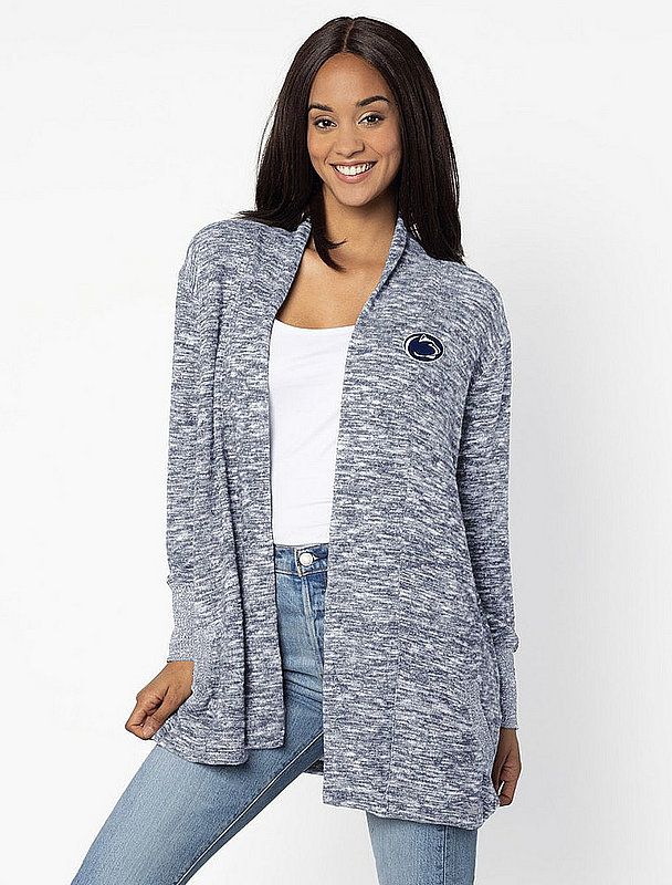 Penn State Women's Cozy Campus Cardigan Heather Navy Nittany Lions (PSU) 