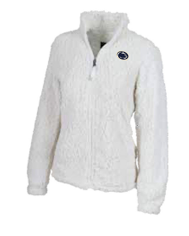 Penn State Women's Full Zip White Sherpa Nittany Lions (PSU) 