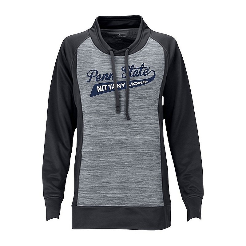 Penn State Women   s Script Spacedye Blocked Pullover Grey