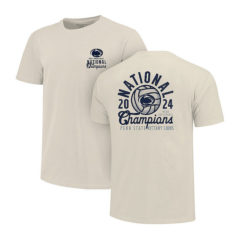 Penn State Women's Volleyball 2024 National Champs Double Sided T-Shirt Ivory Nittany Lions (PSU) 