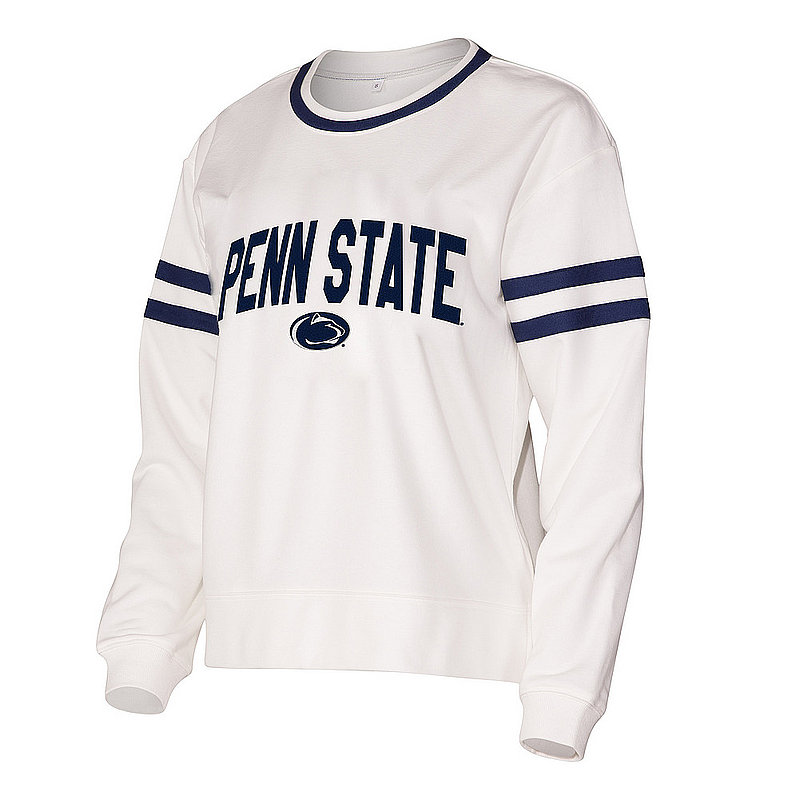 Penn State Women's White Embroidered Game Day Crewneck Nittany Lions (PSU) 