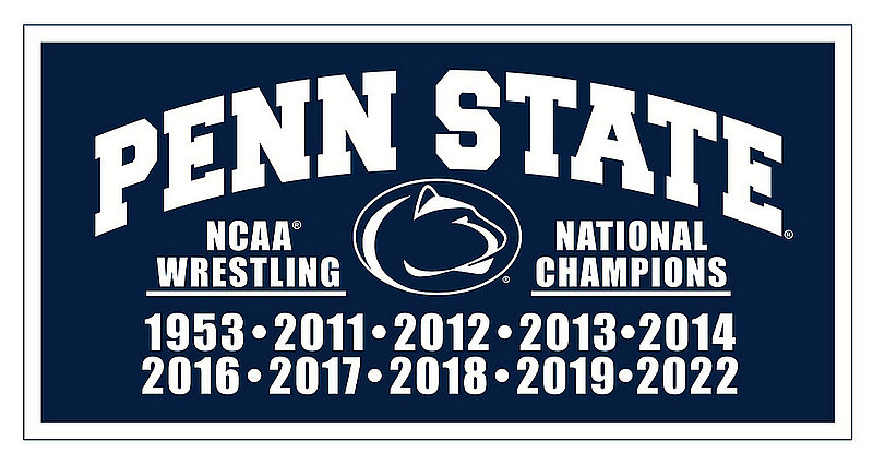 Penn State Wrestling 10X NCAA National Champs Banner Nittany Lions (PSU) 