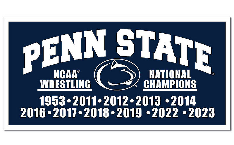 Penn State Wrestling 11X NCAA National Champs Banner Nittany Lions (PSU) 