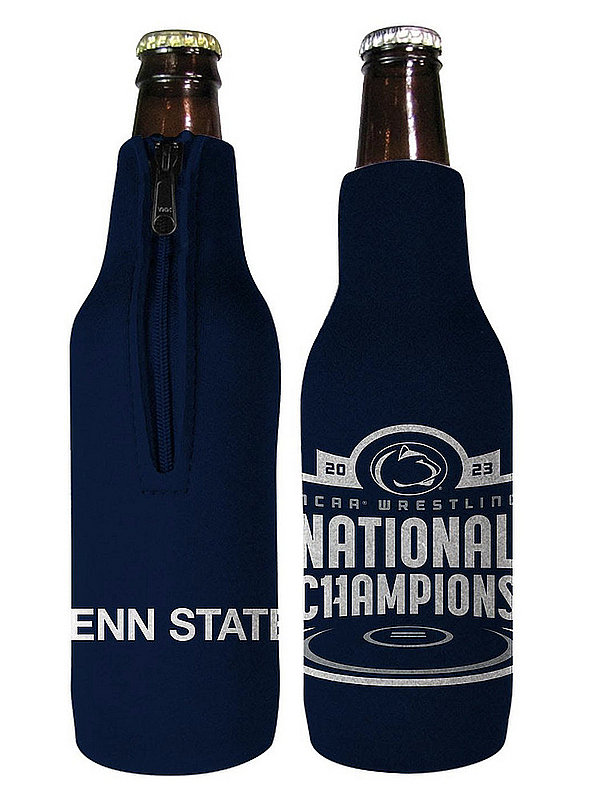 Penn State Wrestling 2023 National Champions Zipper Bottle Coolie 