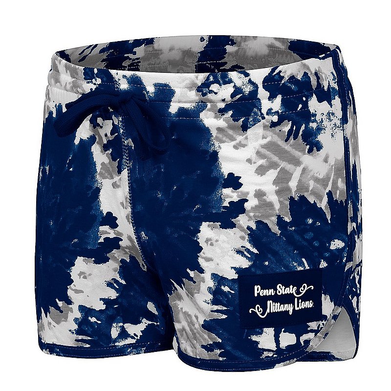 Penn State Youth Girls Tie Dye Navy Shorts 