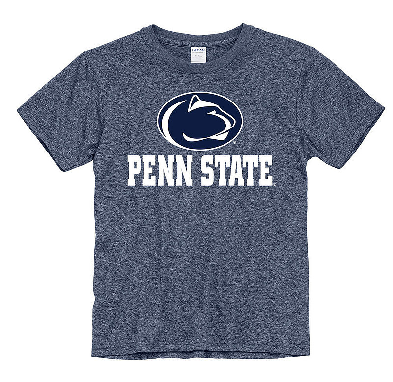 Penn State Youth Heather Navy Lion Head Performance T-Shirt Nittany Lions (PSU) 