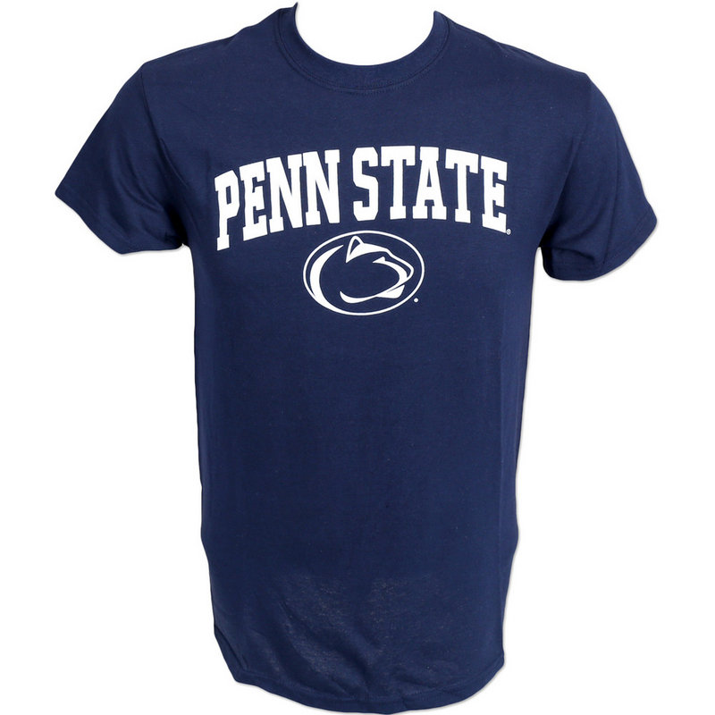 Penn State Youth T-Shirt Navy Arching Over Oval Lion