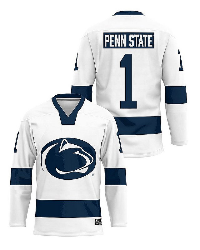Penn State Nittany Lions Mens White Ice Hockey Jersey