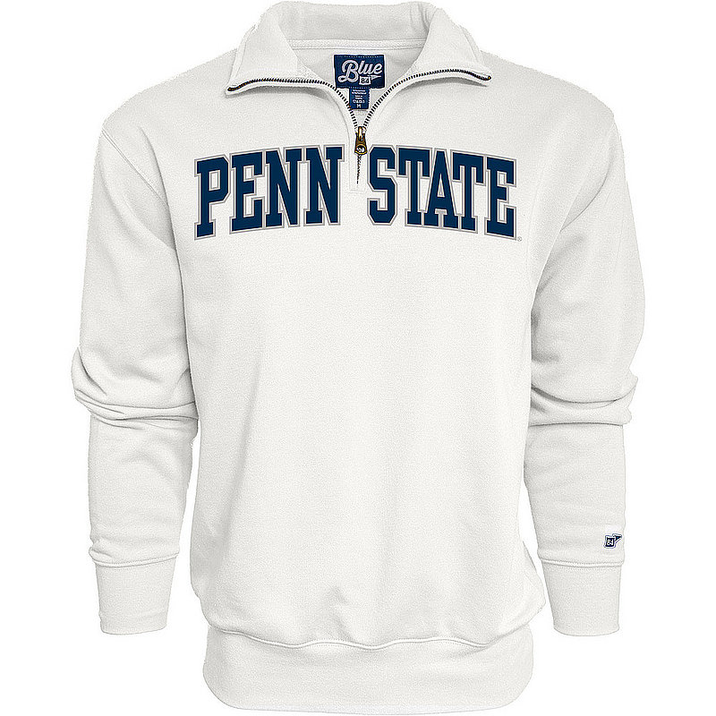 Top Of The World Penn State White Quarter Zip with Embroidered Arch Nittany Lions (PSU) (Top Of The World)
