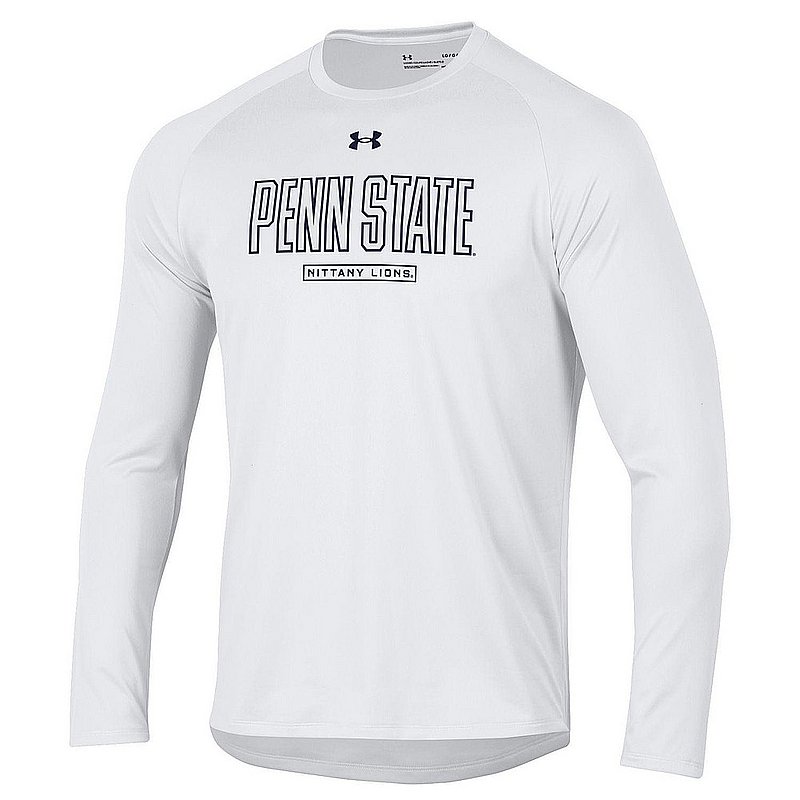 Penn State Nittany Lions Under Armour White Performance Tech Long Sleeve