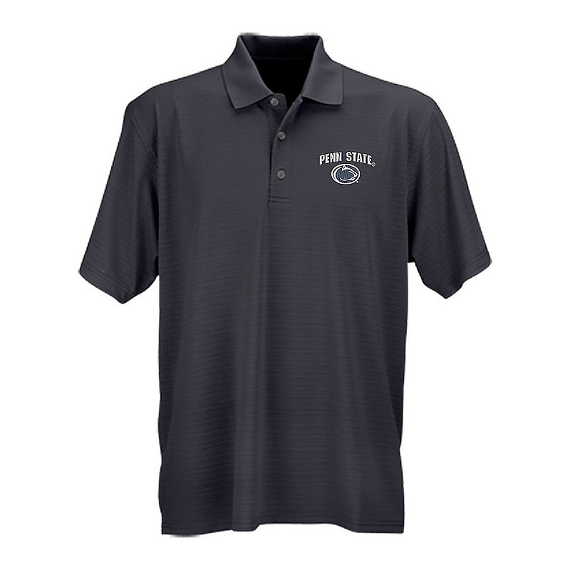 Penn State Vansport Charcoal Grey Textured Stripe Polo
