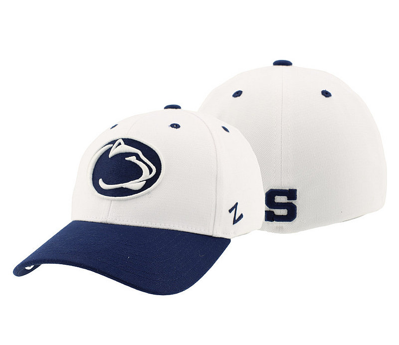 Zephyr Penn State Nittany Lions White Curve Stretch Fit Hat Nittany Lions (PSU) (Zephyr )