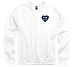 Penn State Heart Embroidered Crewneck Sweatshirt White Nittany Lions (PSU) 