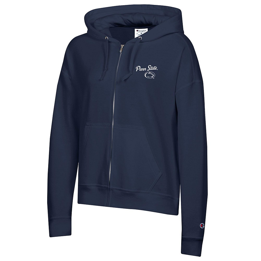 Penn State Women s Navy Fleece Full Zip Hooded Sweatshirt Nittany Lions PSU