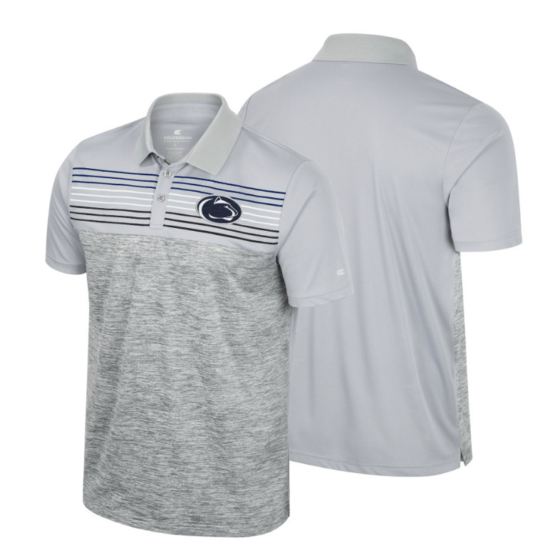 Penn State Nittany Lions Mens Nickel Grey Static Polo Nittany