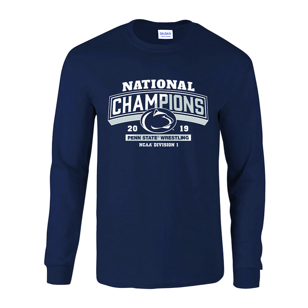 Penn State 2019 Wrestling NCAA National Champions Long Sleeve Nittany ...