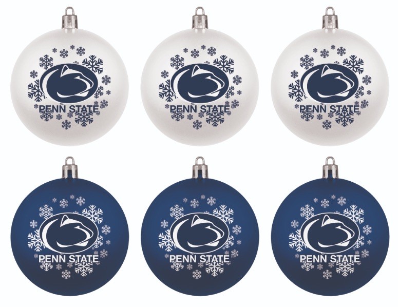 Penn State 6 Pack Shatterproof Ball Ornaments Nittany Lions (PSU)