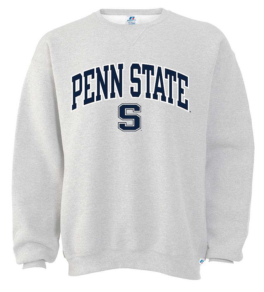 Penn State Embroidered Arching Over S Ash Crew Sweatshirt Nittany Lions