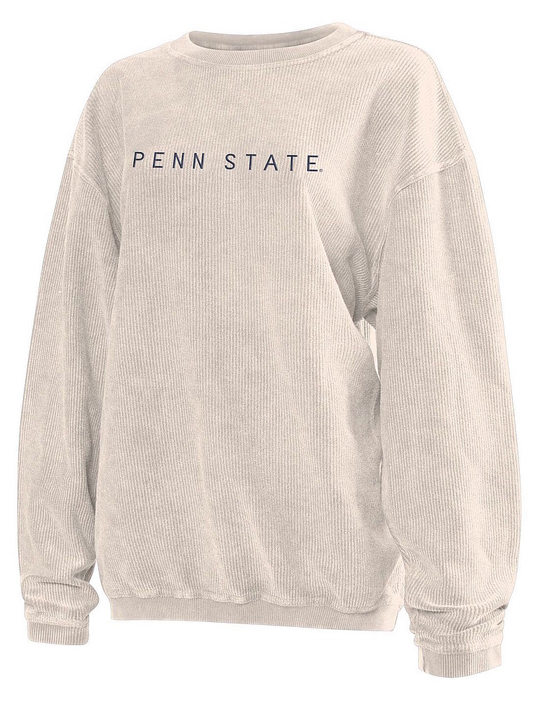 Penn State Embroidered Corded Crew Sweatshirt Oatmeal Nittany Lions (PSU)