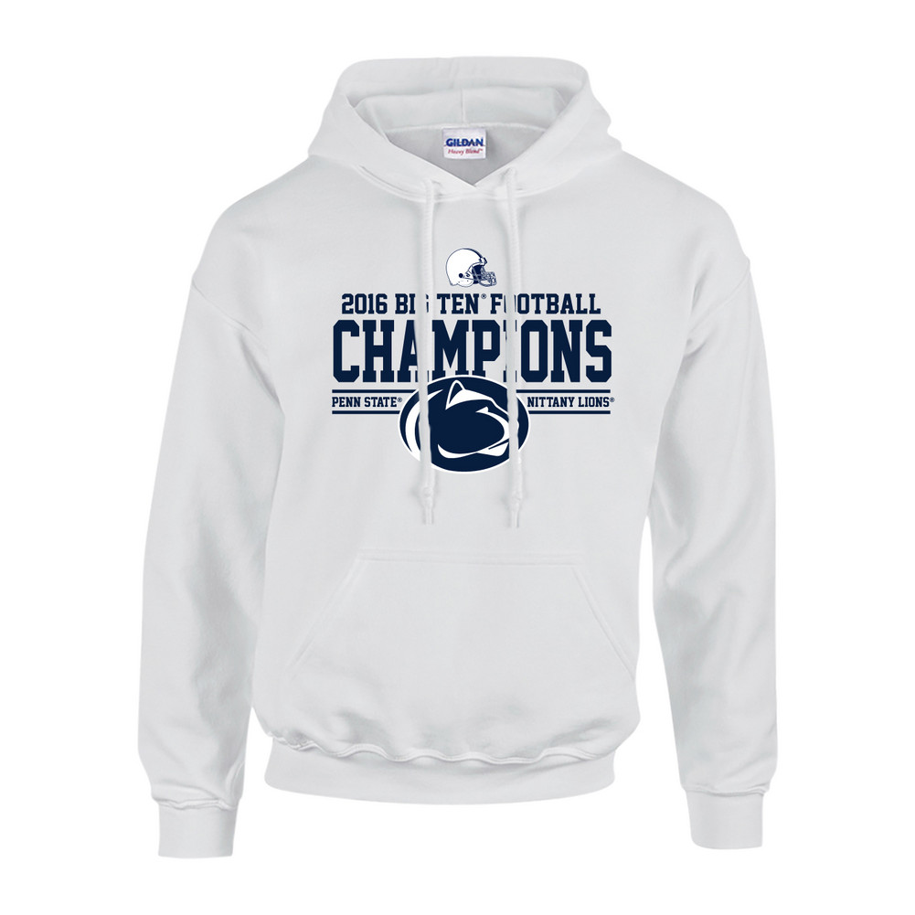 Penn State Football Big Ten Champs Hooded Sweatshirt White 2016 Nittany