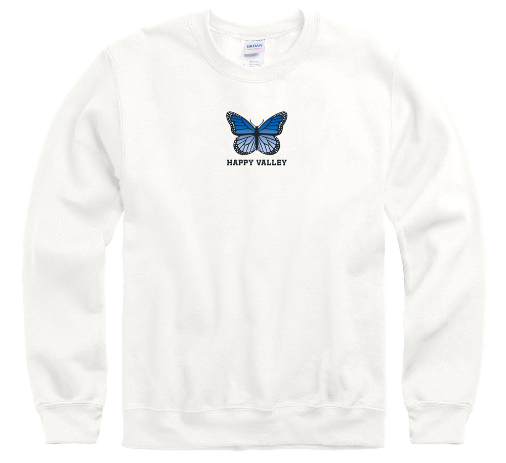 black sweatshirt with butterfly