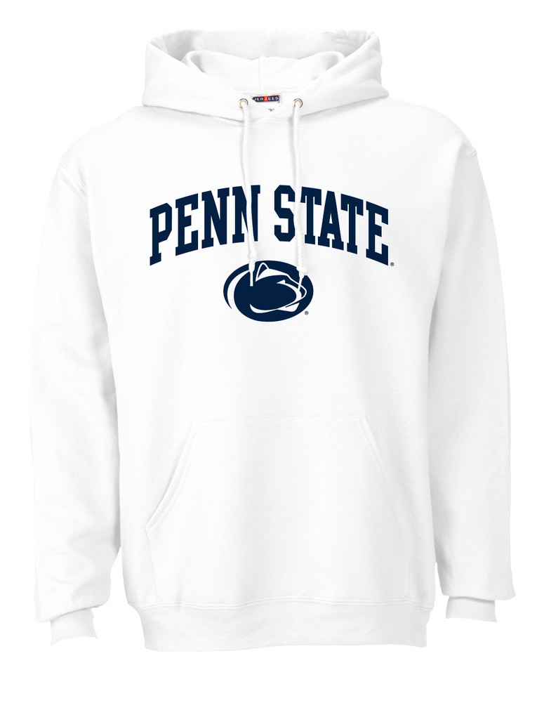 Penn State Hooded Sweatshirt Arching Over Lion White Nittany Lions (PSU ...