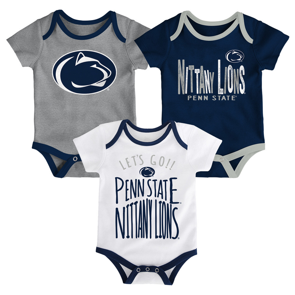 Penn State Little Tailgater Infant Onesie 3 Pack Nittany Lions Psu
