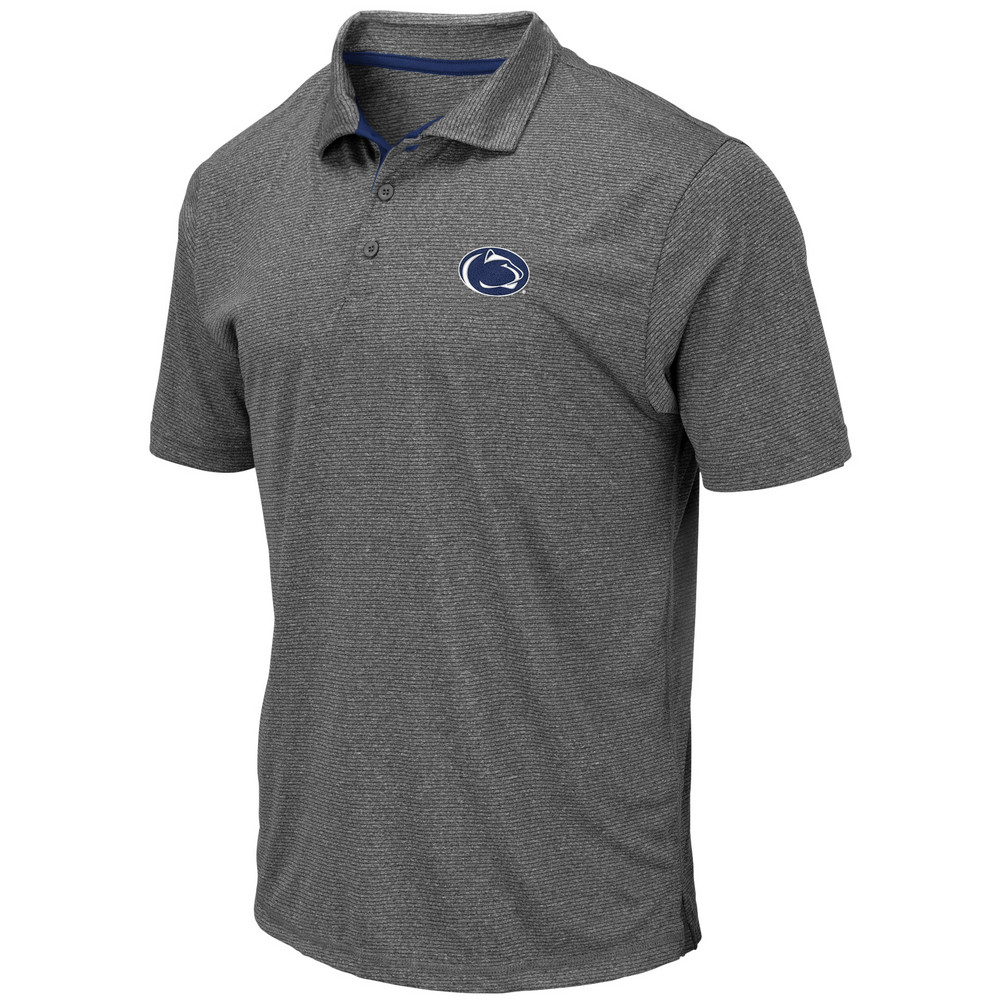 Penn State Mens Heather Charcoal Embroidered Performance Polo Nittany ...
