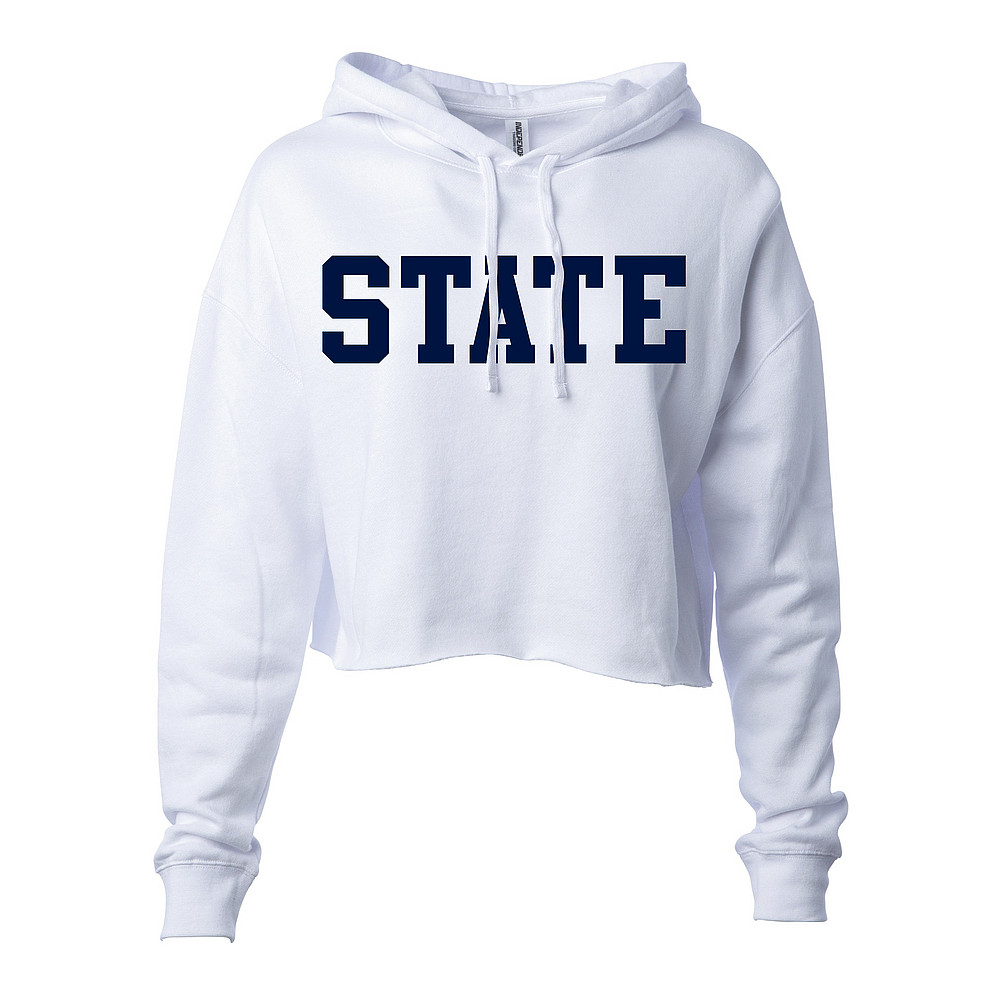Penn State State Women's White Hooded Crop Sweatshirt Nittany Lions (PSU)