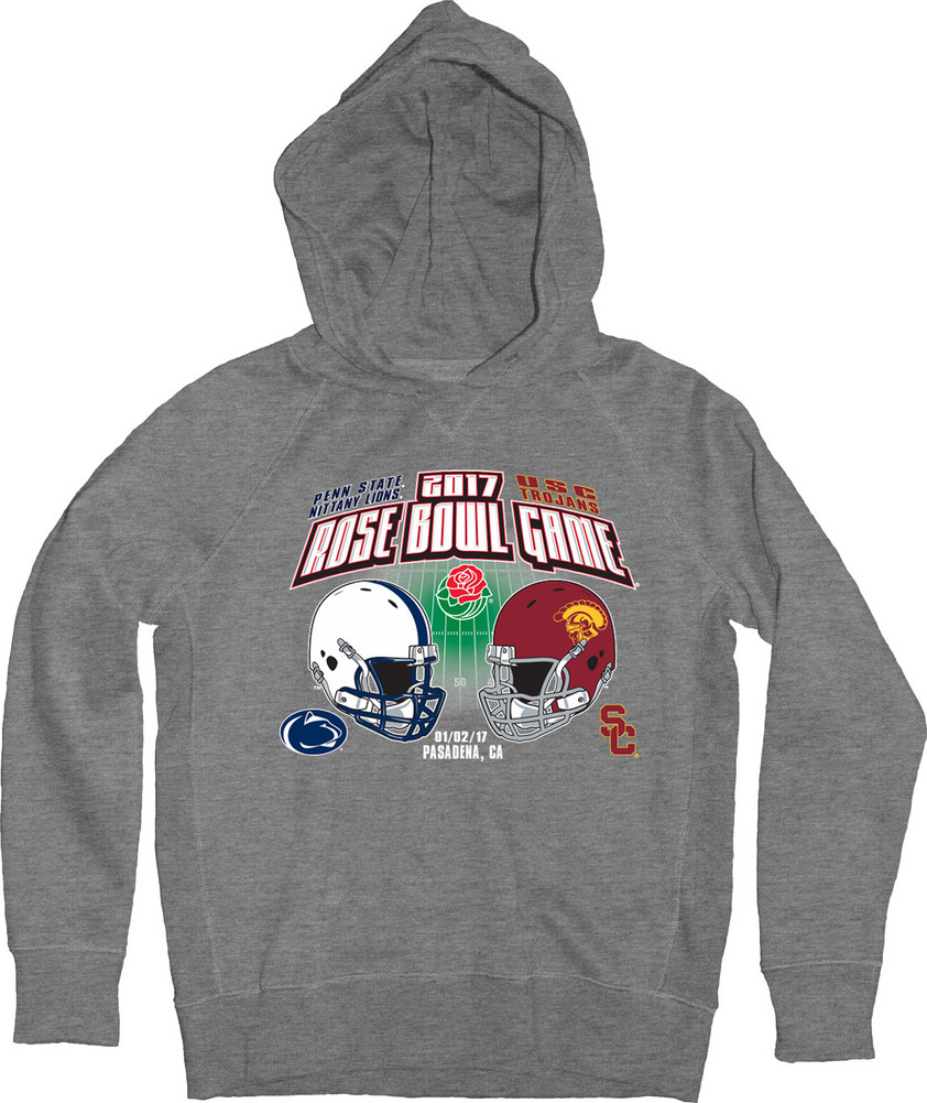 Penn State Vs USC Rose Bowl Youth Hooded Sweatshirt Gray Nittany Lions