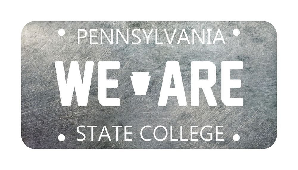 Penn State WE ARE License Plate Stainless Steel Nittany Lions (PSU)