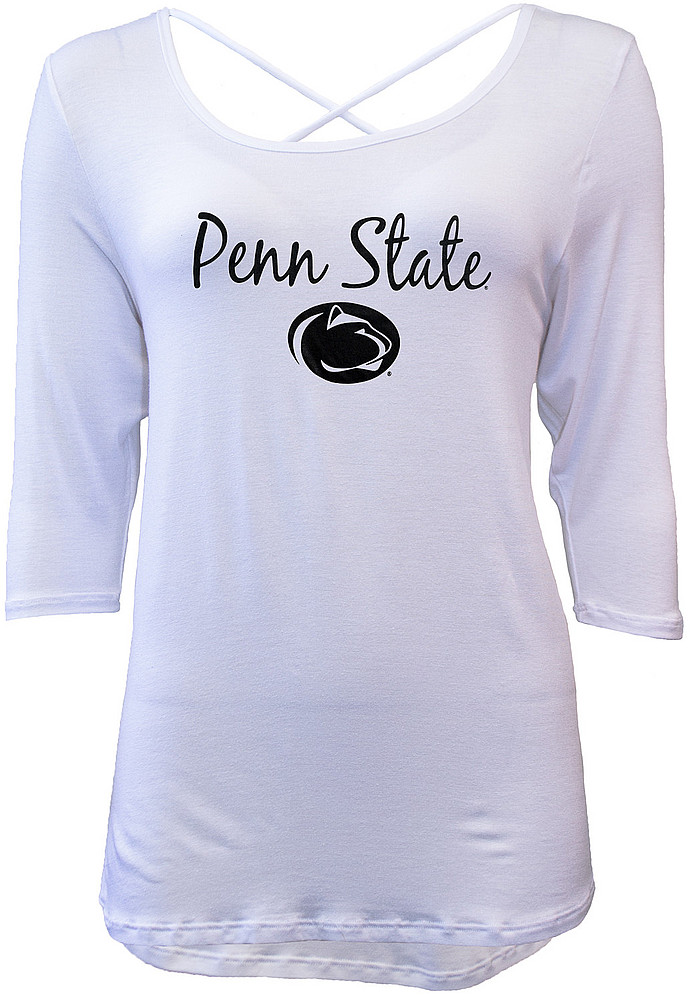 Penn State Women S White Criss Cross Back Long Sleeve Nittany