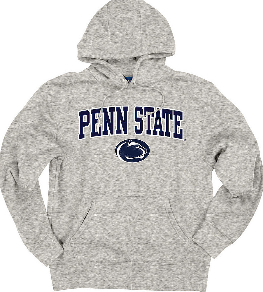 Penn State Embroidered Hooded Sweatshirt Grey Nittany Lions (PSU)