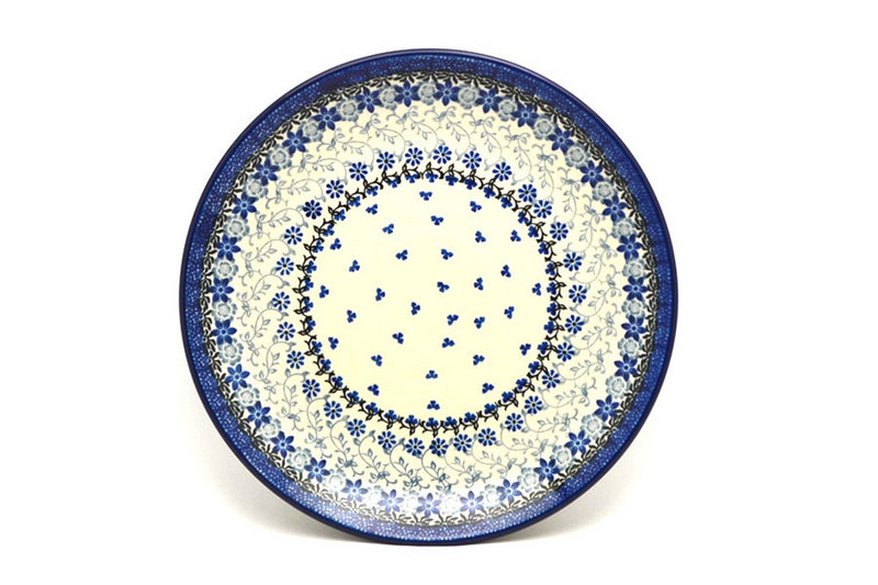 10 1/2"W
 Polish Pottery Plate - Dinner (10 1/2") - Silver Lace 223-2158a (10 1/2"W
)