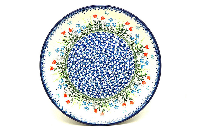 10 1/2"W
 Polish Pottery Plate - Dinner (10 1/2") - Tulip Horizon 223-2903a (10 1/2"W
)
