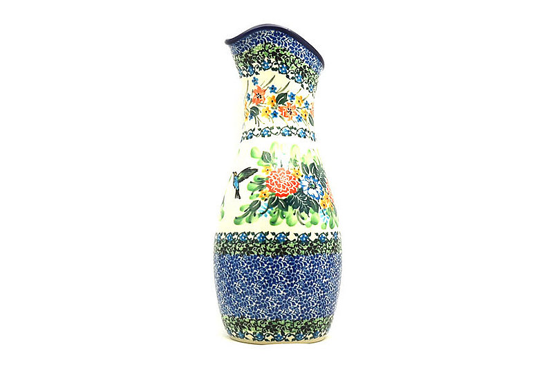 10 3/8"H x 4 1/2"W (neck 2 1/2"W)
 Polish Pottery Carafe - 2 1/2 pint - Unikat Signature - U3271 D18-U3271 (10 3/8"H x 4 1/2"W (neck 2 1/2"W)
)