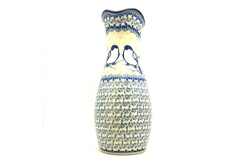10 3/8"H x 4 1/2"W (neck 2 1/2"W)
 Polish Pottery Carafe - 2 1/2 pint - Unikat Signature - U4830 D18-U4830 (10 3/8"H x 4 1/2"W (neck 2 1/2"W)
)