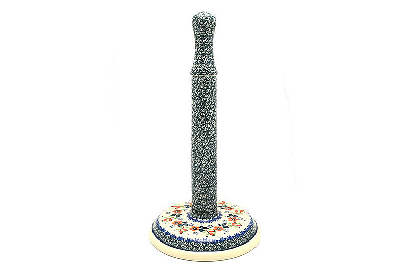 13"H x 7"W
 Polish Pottery Paper Towel Holder - Cherry Blossom 834-2103a (13"H x 7"W
)