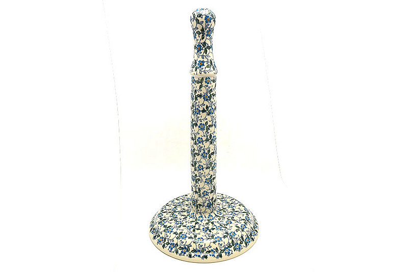 13"H x 7"W
 Polish Pottery Paper Towel Holder - Forget-Me-Knot 834-2089a (13"H x 7"W
)