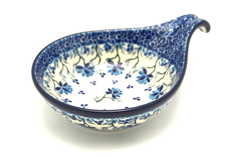 1 1/2"H x 4 1/2"W x 6 3/4"L
 Polish Pottery Spoon/Ladle Rest - Clover Field 174-2524a (1 1/2"H x 4 1/2"W x 6 3/4"L
)