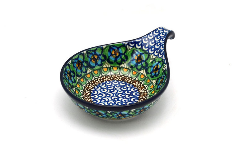 1 1/2"H x 4 1/2"W x 6 3/4"L
 Polish Pottery Spoon/Ladle Rest - Unikat Signature - U151 174-U0151 (1 1/2"H x 4 1/2"W x 6 3/4"L
)