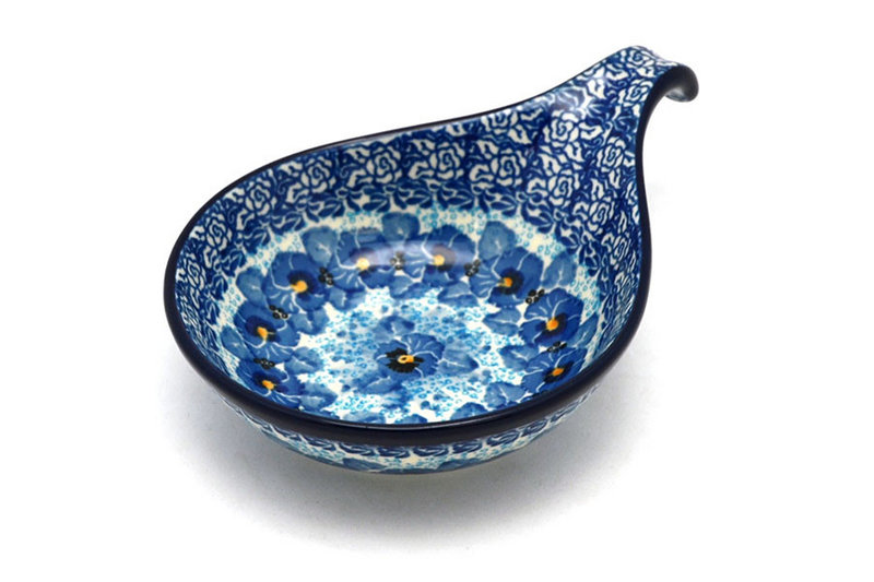 1 1/2"H x 4 1/2"W x 6 3/4"L
 Polish Pottery Spoon/Ladle Rest - Unikat Signature - U3639 174-U3639 (1 1/2"H x 4 1/2"W x 6 3/4"L
)