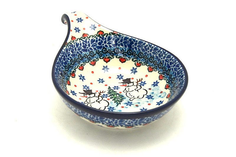 1 1/2"H x 4 1/2"W x 6 3/4"L
 Polish Pottery Spoon/Ladle Rest - Unikat Signature - U4661 174-U4661 (1 1/2"H x 4 1/2"W x 6 3/4"L
)