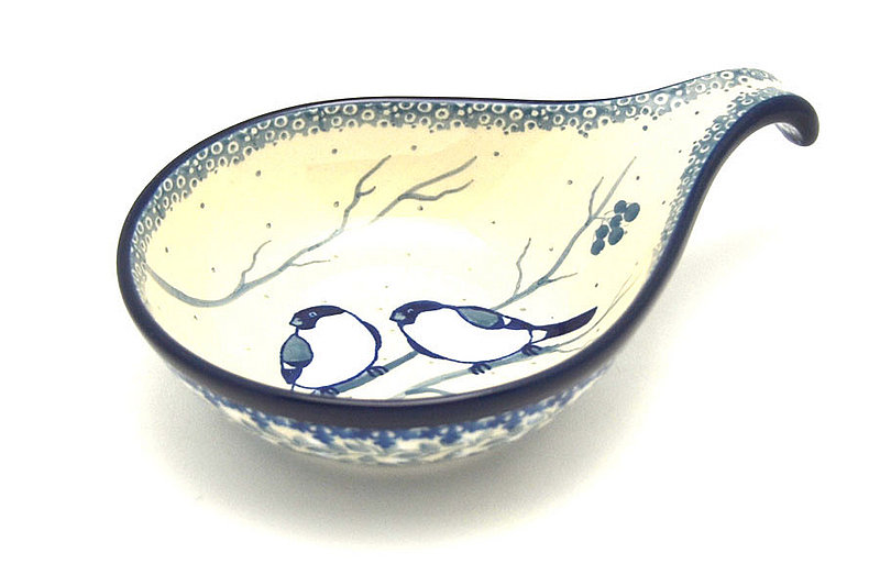 1 1/2"H x 4 1/2"W x 6 3/4"L
 Polish Pottery Spoon/Ladle Rest - Unikat Signature - U4830 174-U4830 (1 1/2"H x 4 1/2"W x 6 3/4"L
)