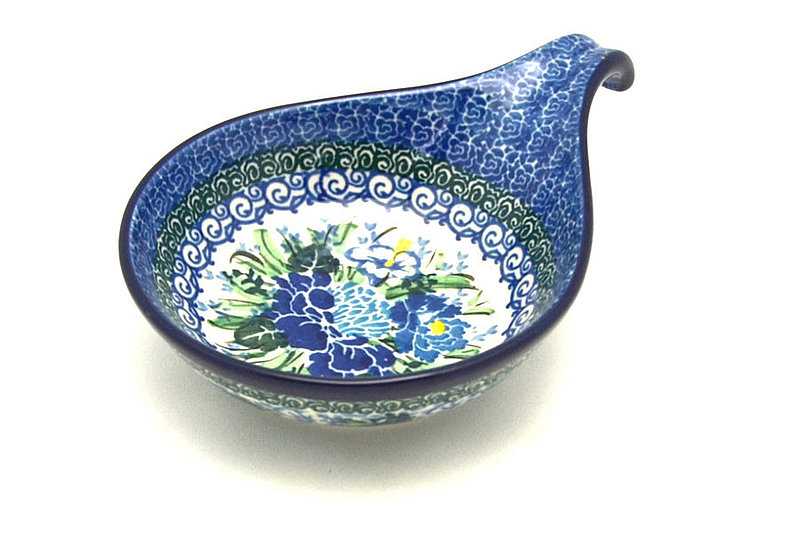 1 1/2"H x 4 1/2"W x 6 3/4"L
 Polish Pottery Spoon/Ladle Rest - Unikat Signature - U5138 174-U5138 (1 1/2"H x 4 1/2"W x 6 3/4"L
)