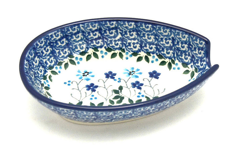 1 1/4"H x 3 1/4"W x 4 7/8"L
 Polish Pottery Spoon Rest - Georgia Blue 381-2785a (1 1/4"H x 3 1/4"W x 4 7/8"L
)