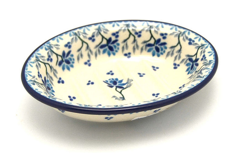 1 1/4"H x 4 1/4"W x 5 1/2"L
 Polish Pottery Soap Dish - Clover Field 510-2524a (1 1/4"H x 4 1/4"W x 5 1/2"L
)