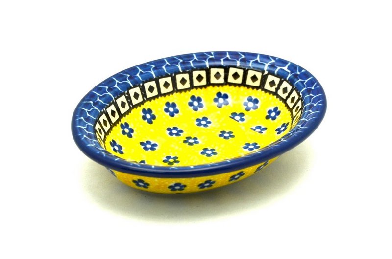 1 1/4"H x 4 1/4"W x 5 1/2"L
 Polish Pottery Soap Dish - Sunburst 510-859a (1 1/4"H x 4 1/4"W x 5 1/2"L
)