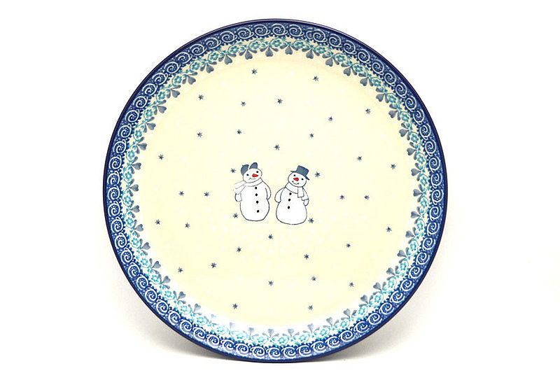 1 1/4""H x 9 1/2"W
 Polish Pottery Plate - 9 1/2" Luncheon - Frost & Flurry 302-2793a (1 1/4""H x 9 1/2"W
)