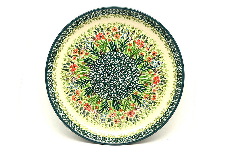 1 1/4""H x 9 1/2"W
 Polish Pottery Plate - 9 1/2" Luncheon - Unikat Signature U4335 302-U4335 (1 1/4""H x 9 1/2"W
)
